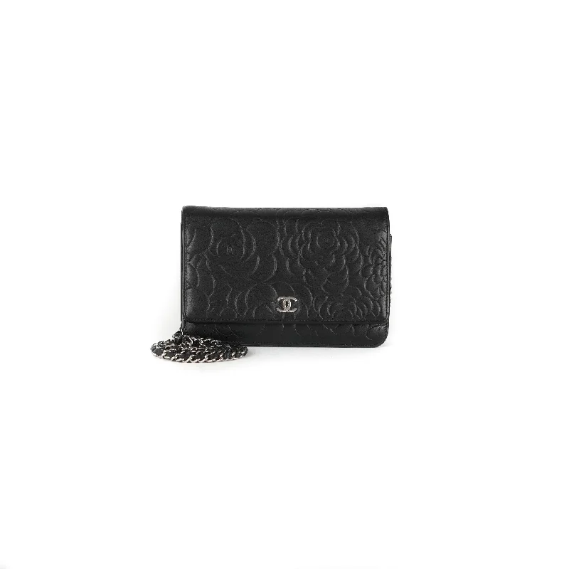 Chanel Camelia Wallet on Chain Black