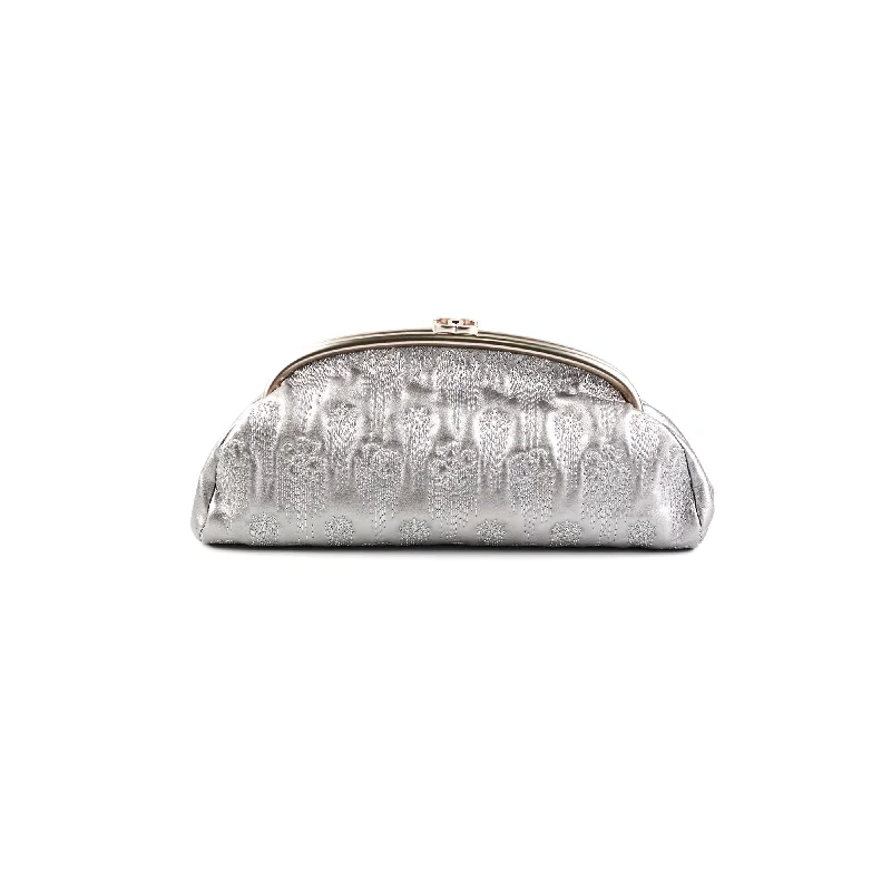 ITEM 27 - Chanel Metallic Grey Clutch