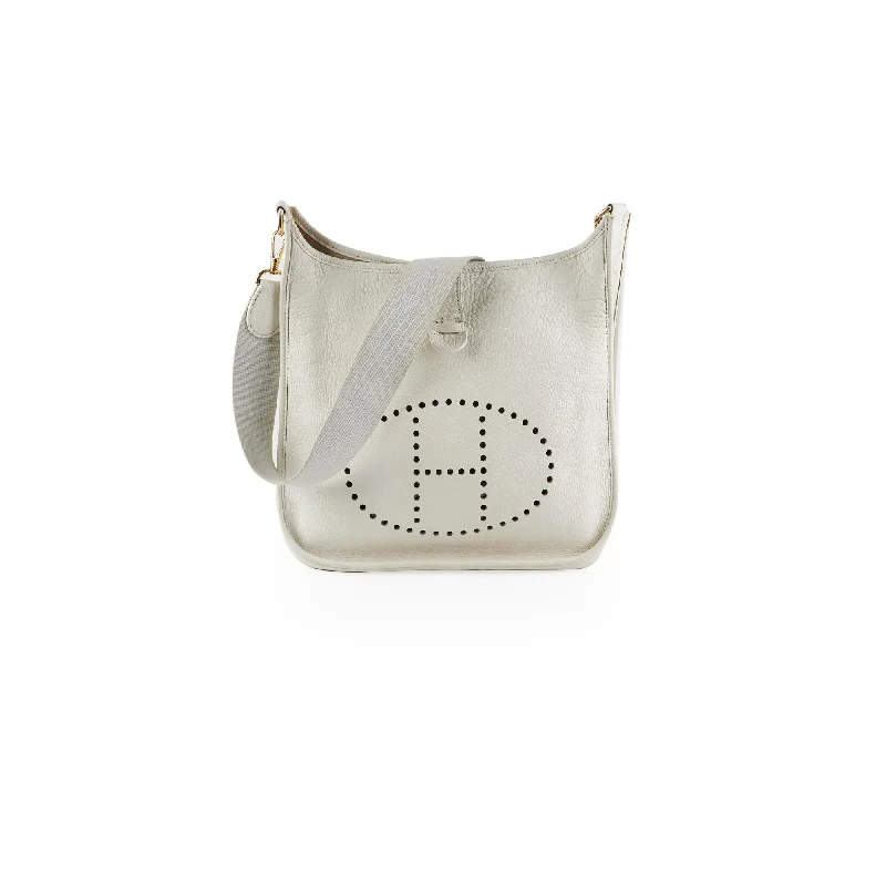 Hermes Evelyn 29 White Stamp E Square