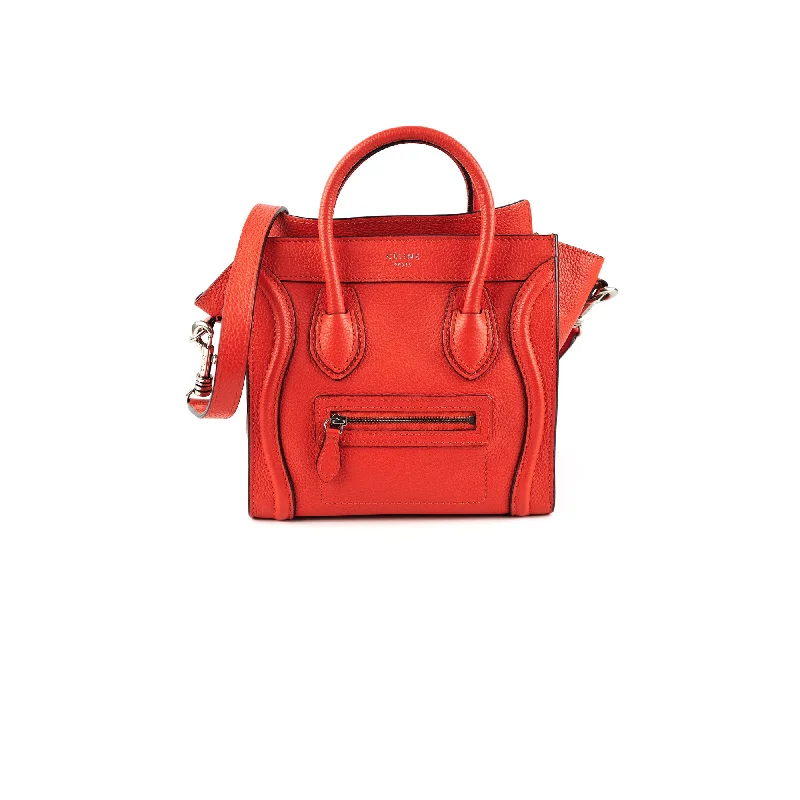 Celine Luggage Nano Red