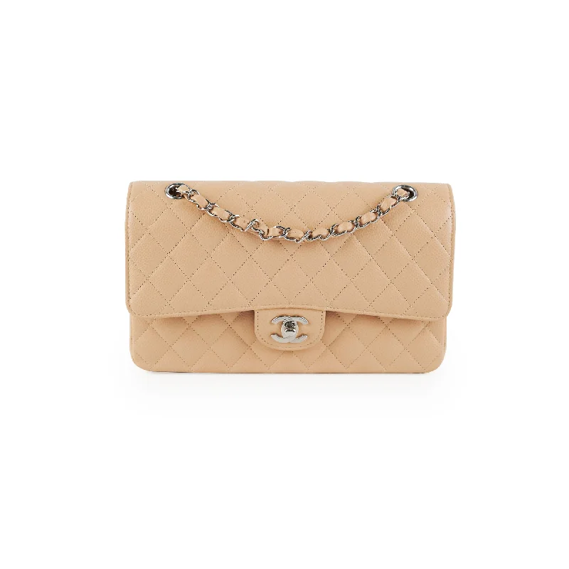 Chanel Classic Flap Caviar Medium Beige - Microchipped 2022