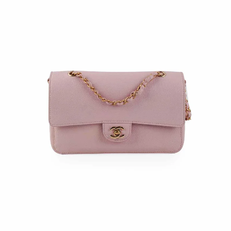 Chanel Double Flap Caviar Medium/Large Dusty Pink