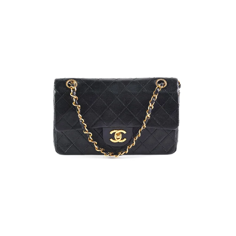 Chanel Vintage Quilted Small Classic Flap Black