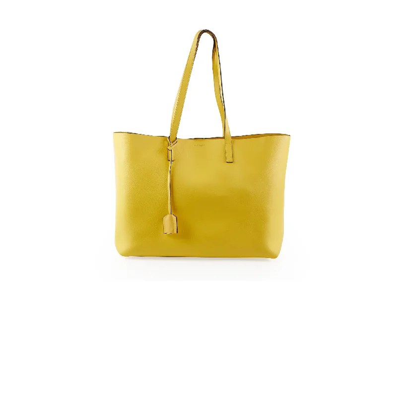 Saint Laurent Calfskin Yellow Tote Bag