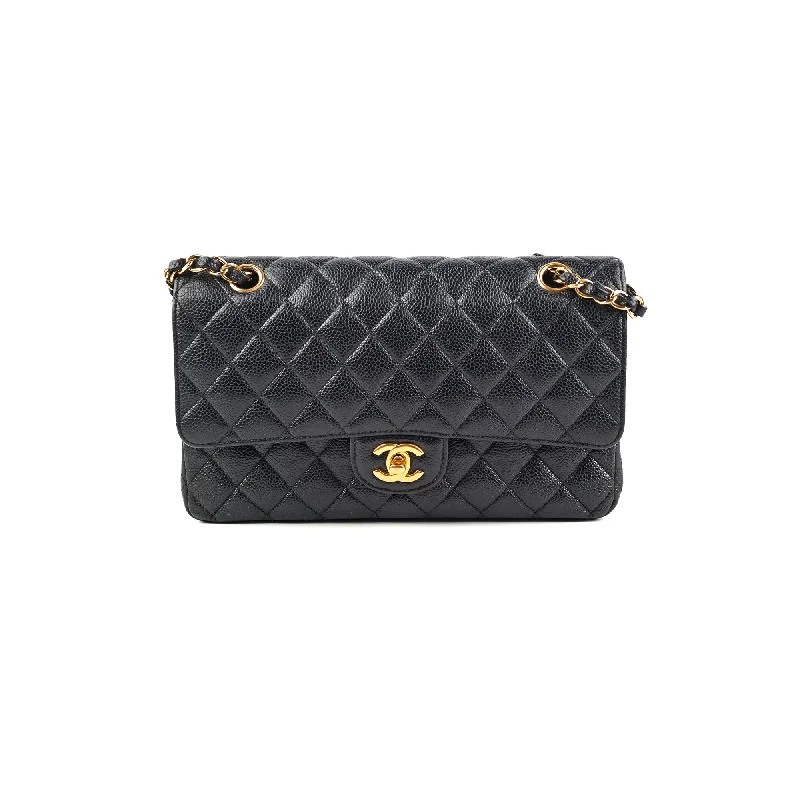 Chanel Medium/Large Caviar Classic Double Flap Black