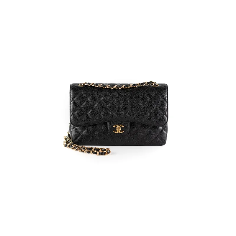 Chanel Classic Jumbo Caviar Double Flap Bag