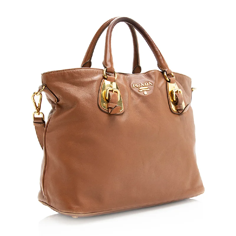 Prada Cervo Leather Convertible Tote 20292