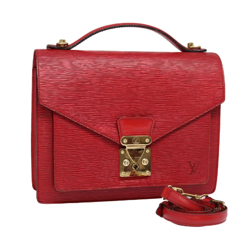 LOUIS VUITTON Epi Monceau 28 Hand Bag Red M40783 LV Auth 87514