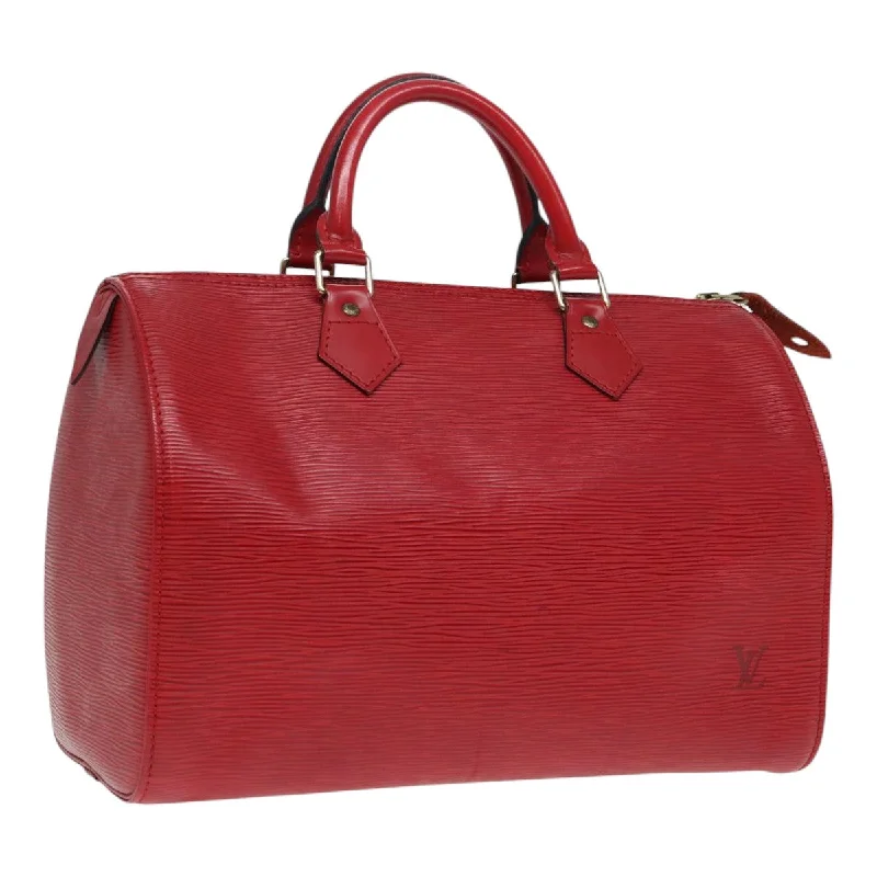 LOUIS VUITTON Epi Speedy 30 Hand Bag Castilian Red M43007 LV Auth 87485