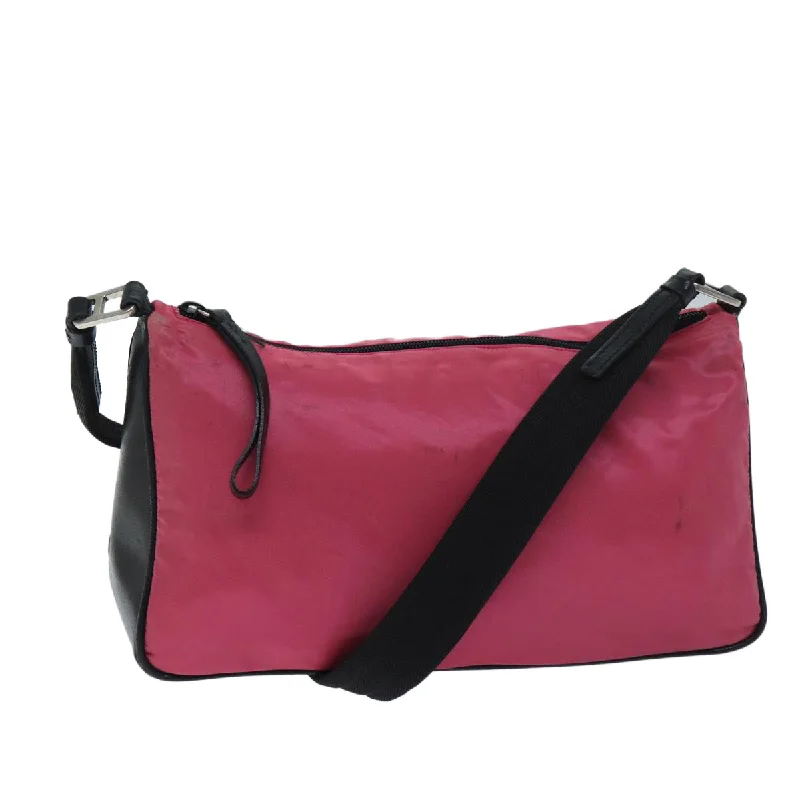 PRADA Shoulder Bag Nylon Pink Auth ar11645B