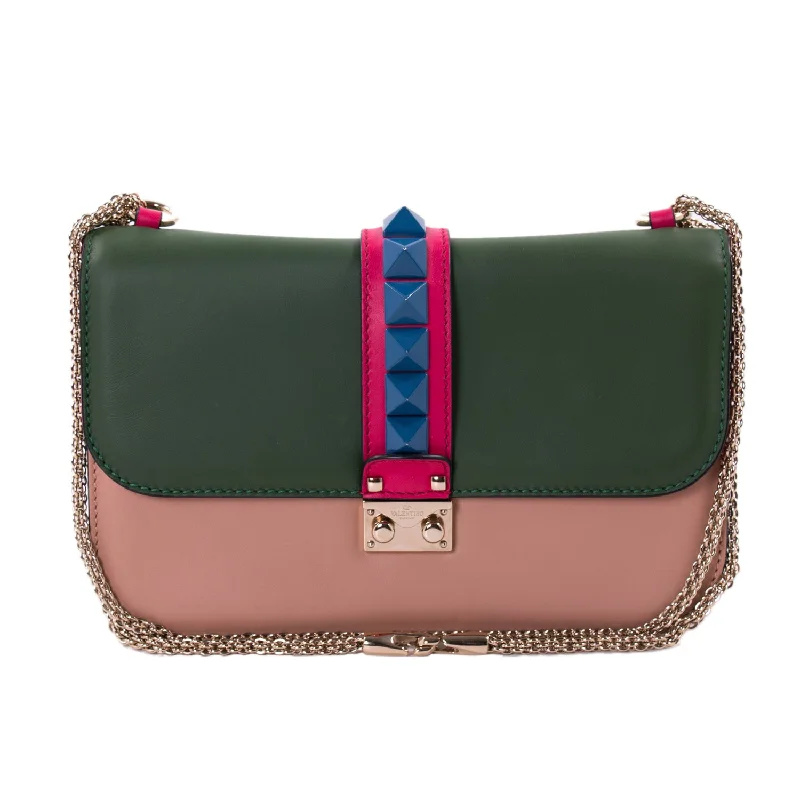 Valentino Rockstud Glam Lock Flap Bag