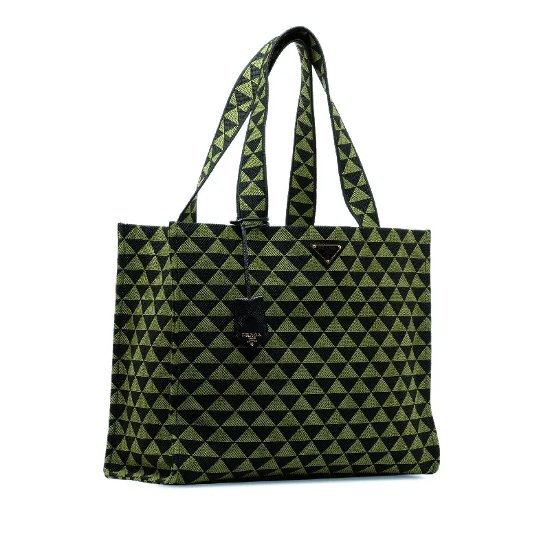 Prada Large Triangolo Jacquard Symbole Tote YpY2Cg