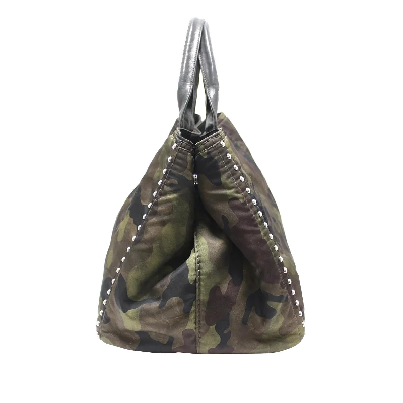 Prada Canapa Studded Camouflage Tote GSj4ov