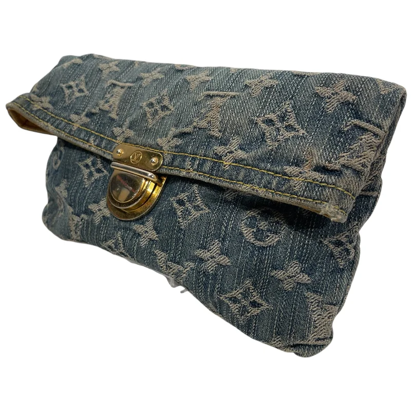 LOUIS VUITTON/Clutch Bag/Monogram/Denim/BLU/lv denim clutch bag