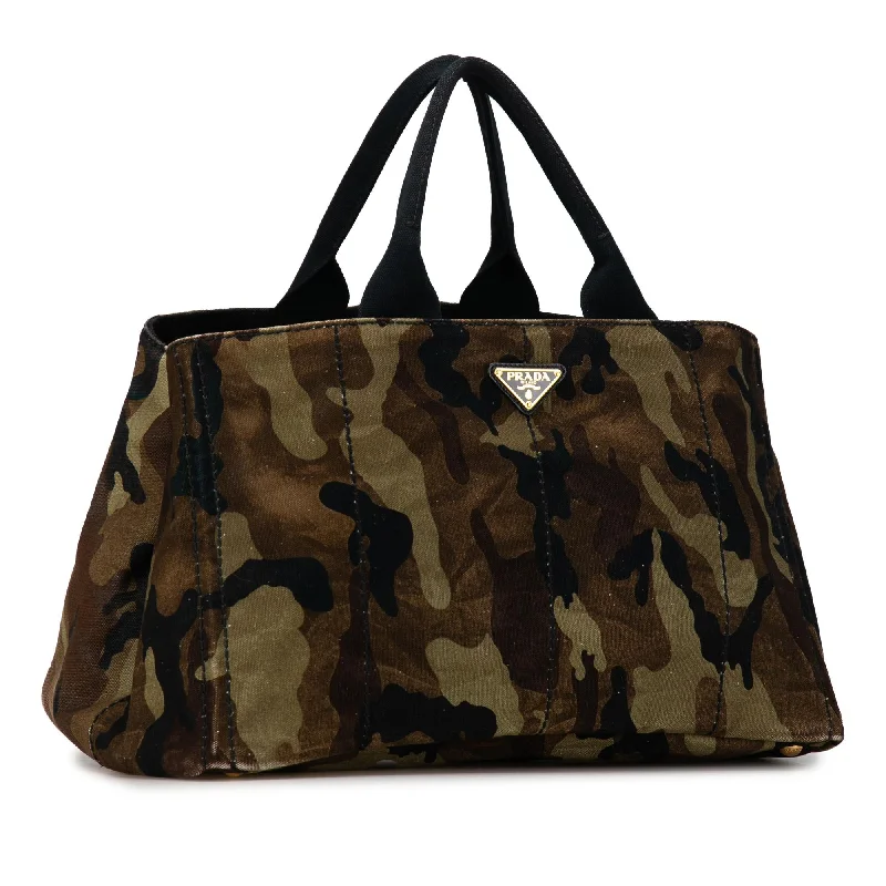 Prada Large Camouflage Stampata Canapa Tote BOAIpk