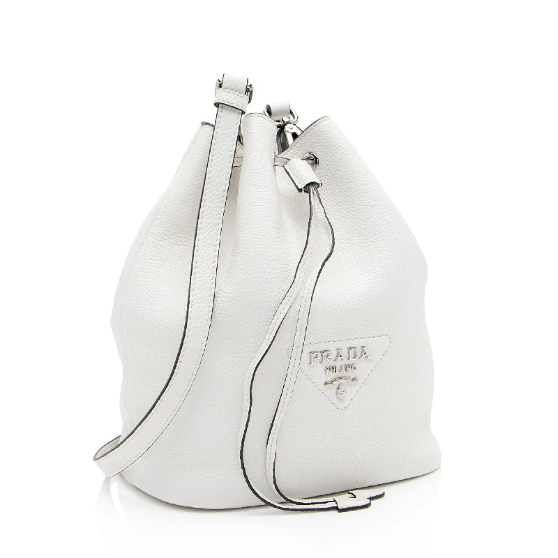 Prada Leather Drawstring Bucket Bag N7cCZ1