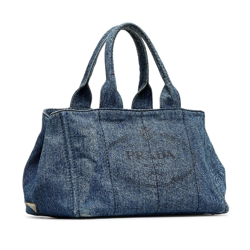 Prada Canapa Logo Denim Tote lzCeX7