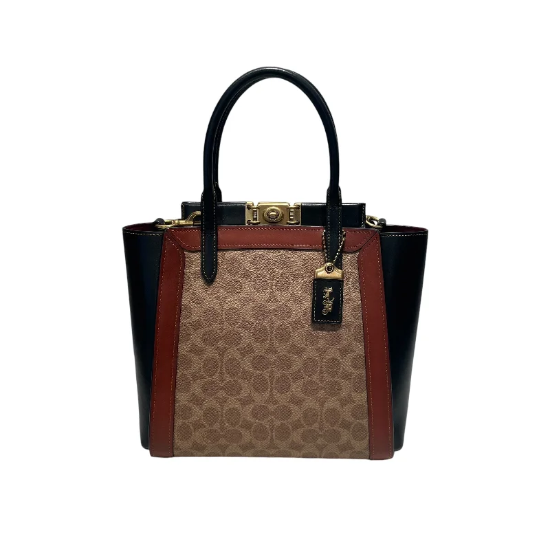 COACH/Hand Bag/Monogram/Leather/BRW/