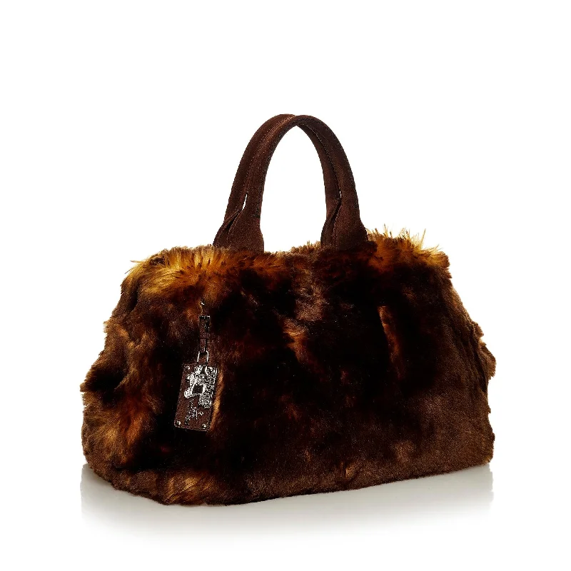 Prada Eco Kidassia Faux Fur Garden Handbag 29643