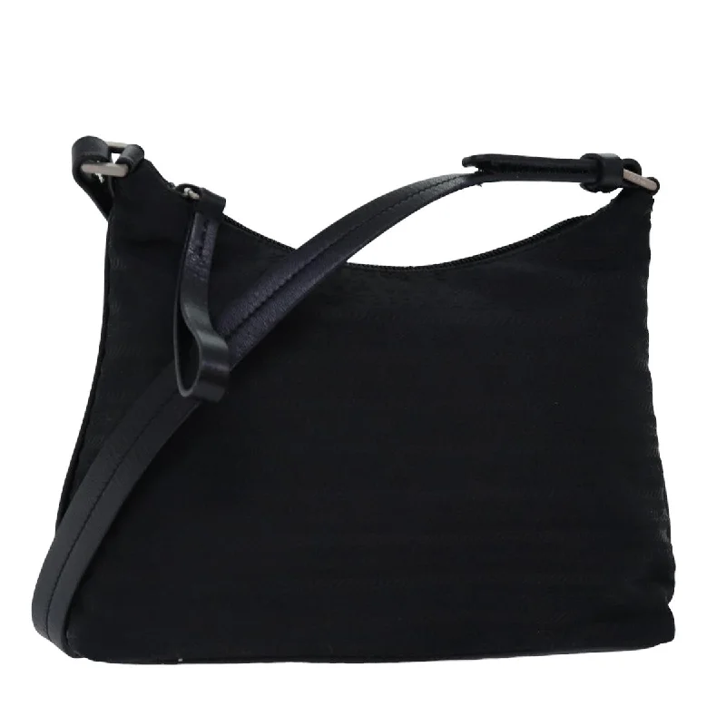 PRADA Shoulder Bag Nylon Black Auth yb570