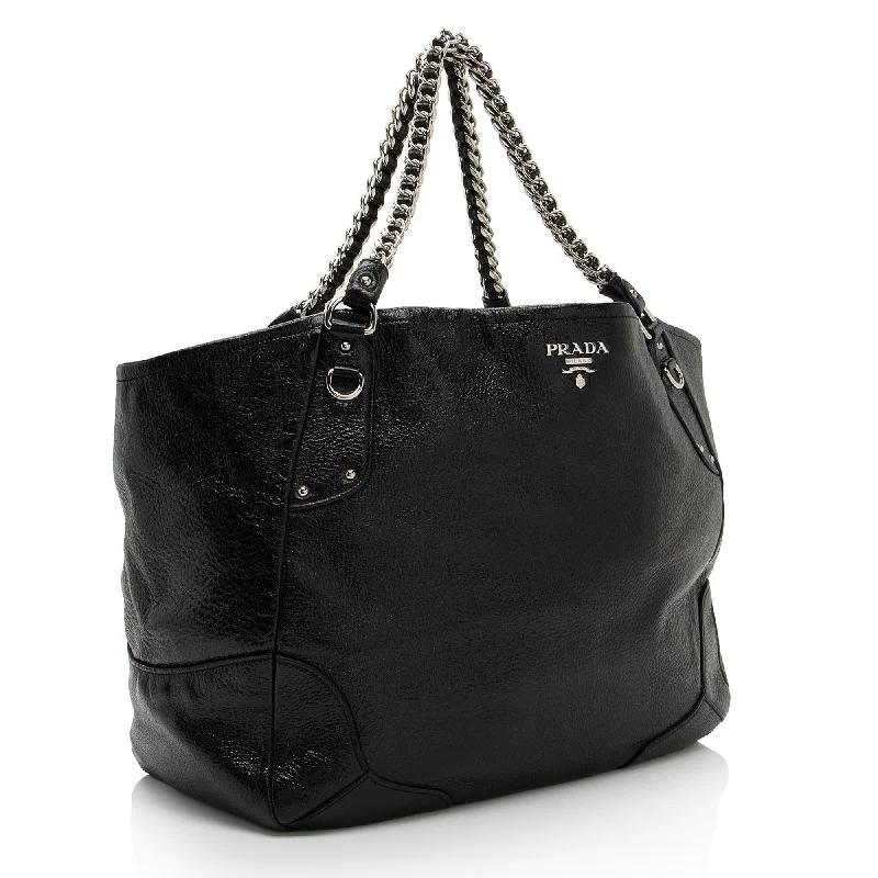 Prada Cervo Lux Chain Large Tote D4mId9