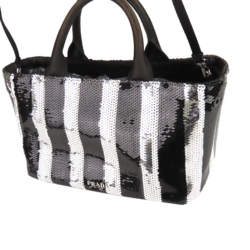 Prada Canapa Sequined Satchel 22063