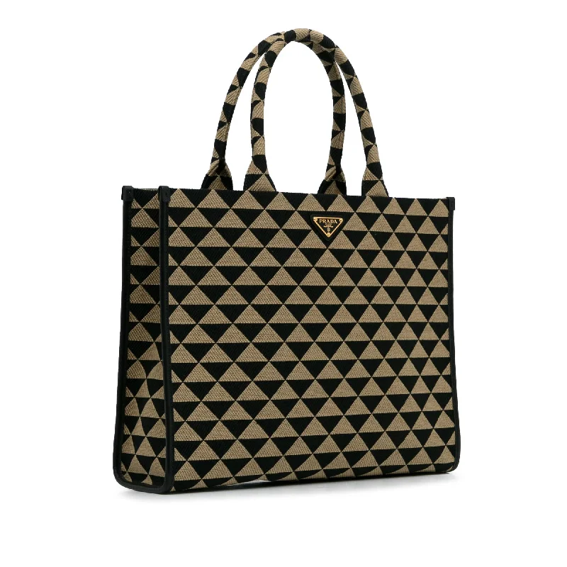 Prada Large Triangolo Jacquard Symbole Tote 8Nku9Q