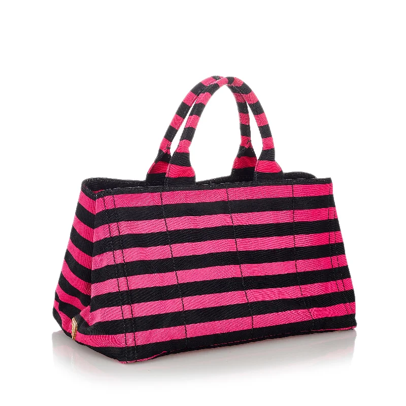 Prada Canapa Righe Stripe Tote Bag 27071