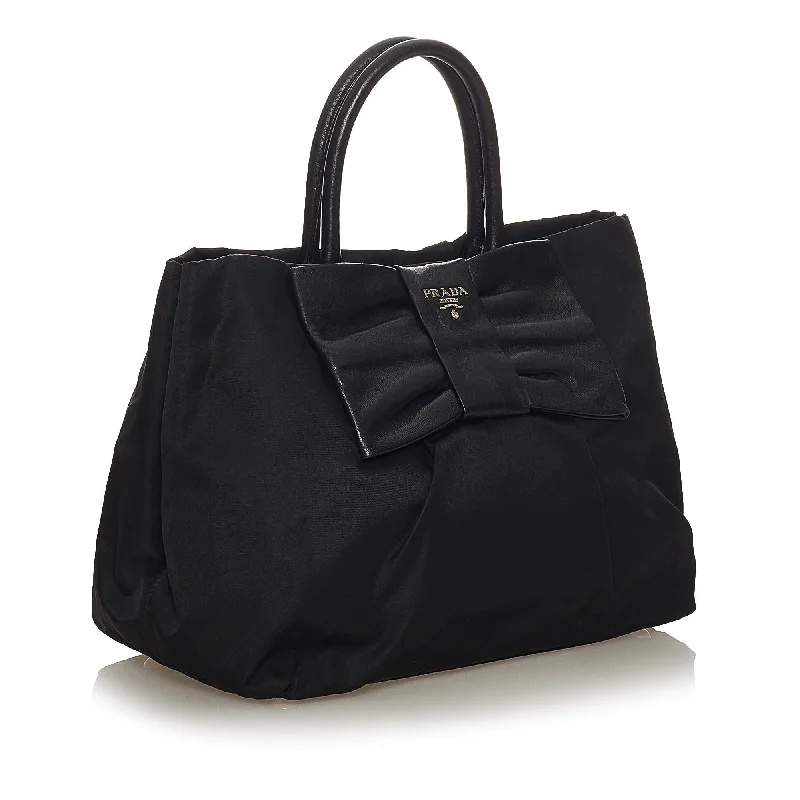 Prada Fiocco Bow Tessuto Tote Bag 27197